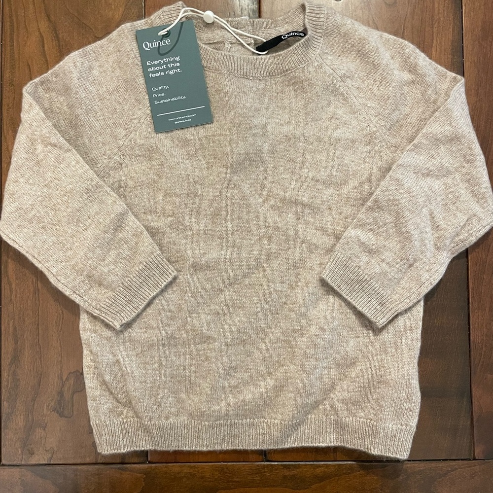 Quince Cashmere Tan Knitwear NWT